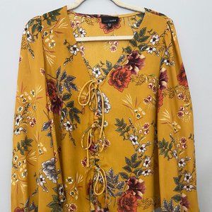 South Moon Under Triple Tie Blouse